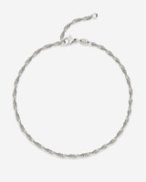 Slim Singapore Anklet Silver