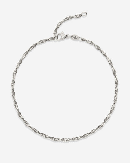Slim Singapore Anklet Silver