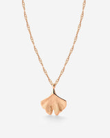 Ginkgo Leaf Necklace Rose Gold