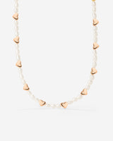 Love Pearls Necklace Rose Gold