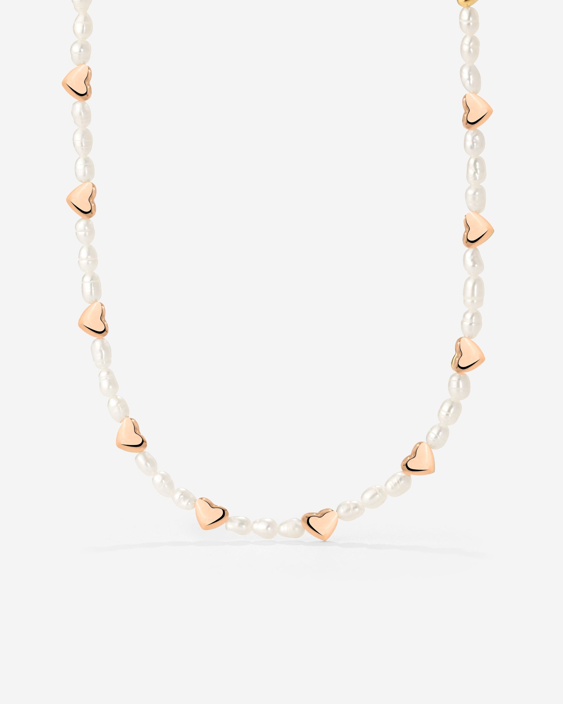 Love Pearls Necklace Rose Gold
