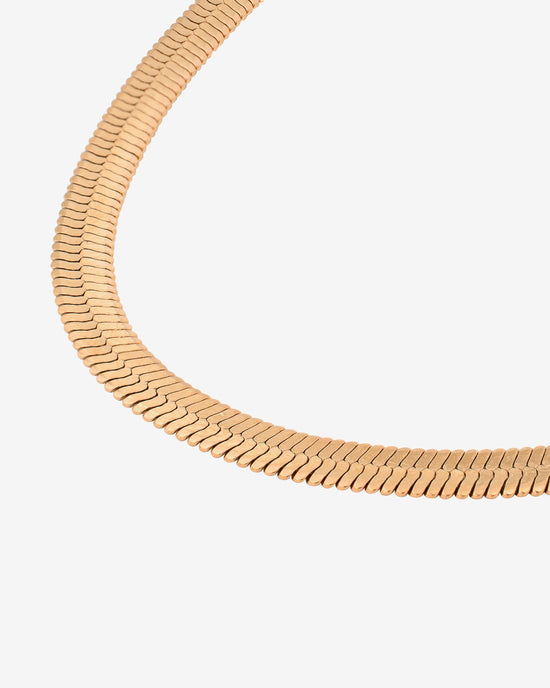 Slim Herringbone Bracelet Rose Gold