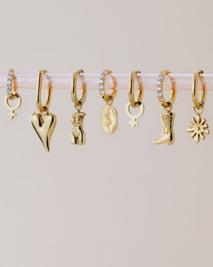 Female Icon Glimmer Hoop Set Baby Rose Gold