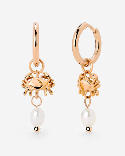 Crab Chaser Hoop Set Small Rose Gold