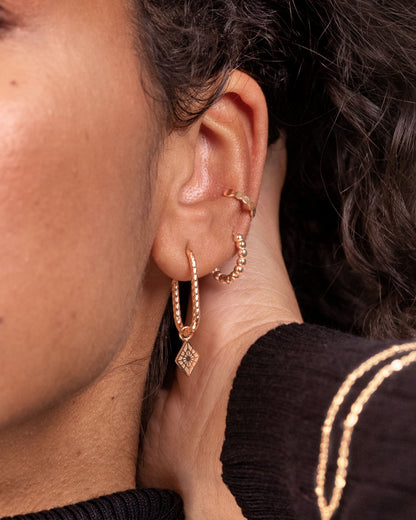 Pellet Hoops Rose Gold