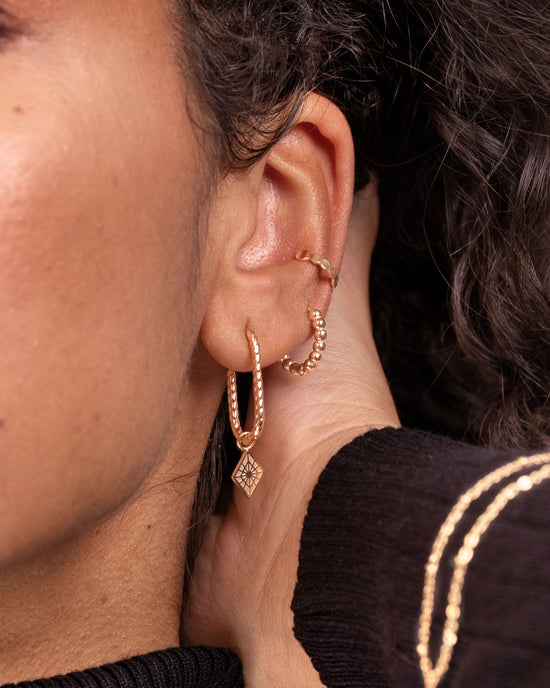 Pellet Hoops Rose Gold