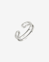 Double Toe Ring Silver
