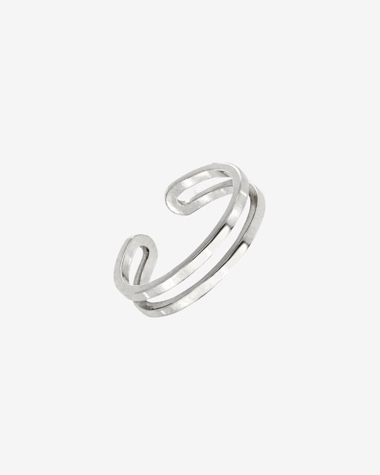 Double Toe Ring Silver