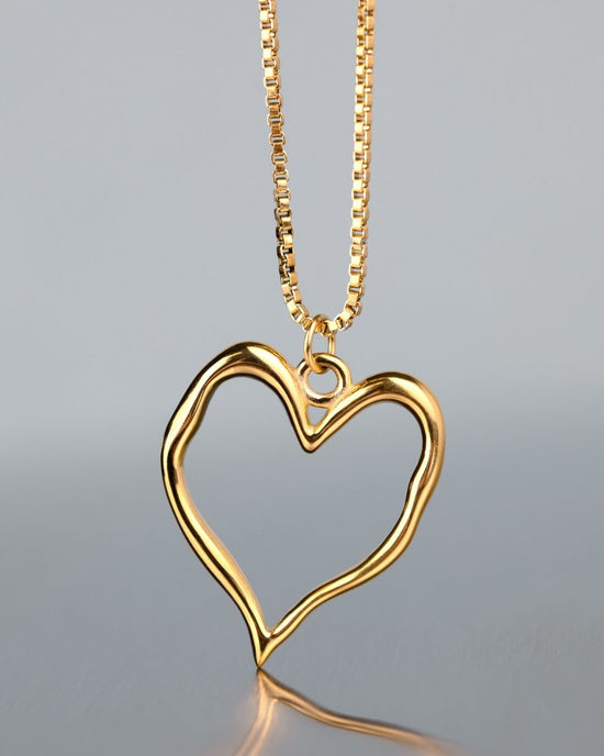 Melting Heart Necklace Rose Gold