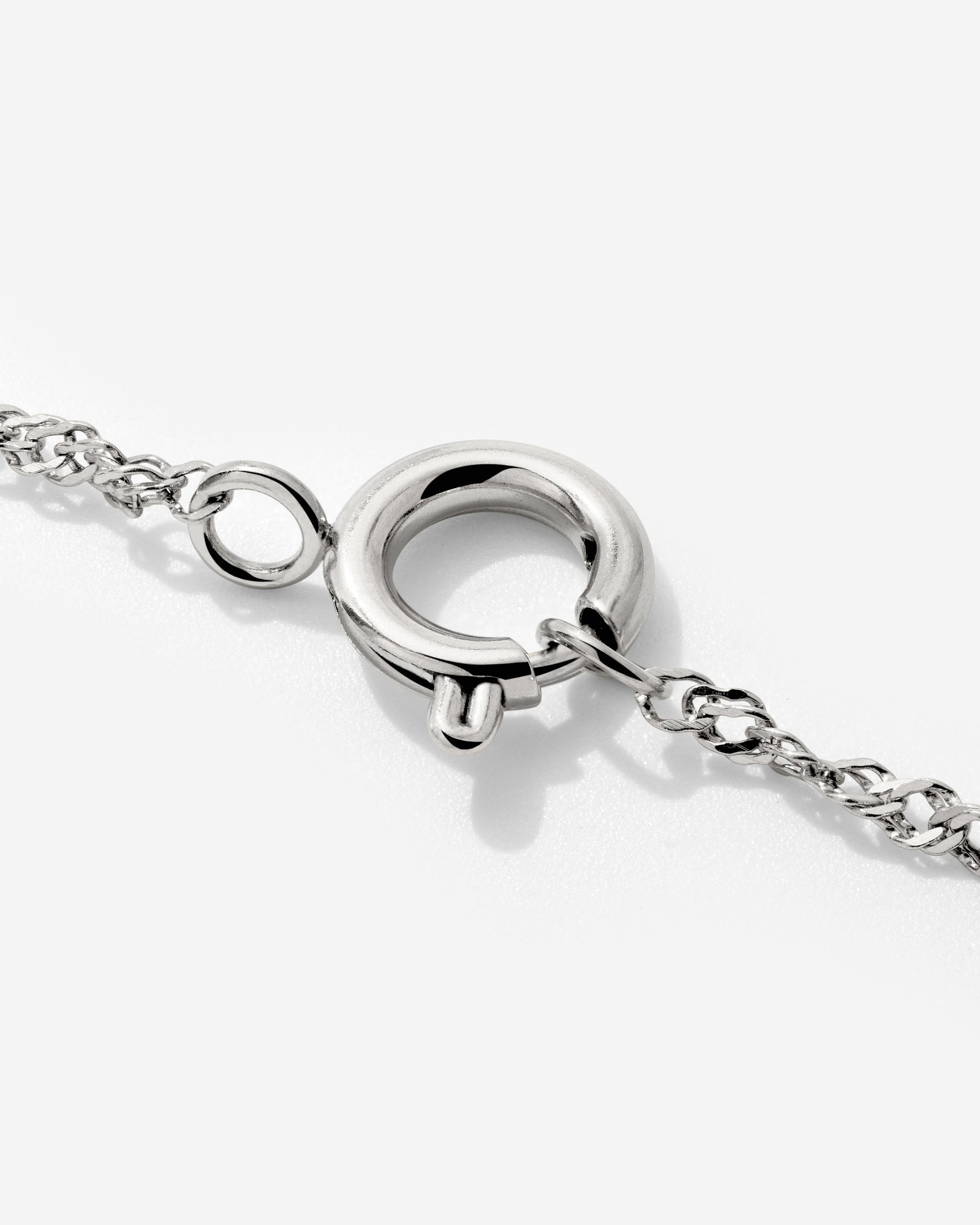 Singapore Chain Charm Necklace Silver