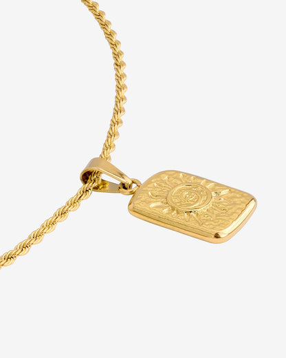 Sun Lover Pendant Necklace gold