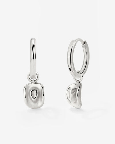 Yeehaw Hoop Set Small Silver