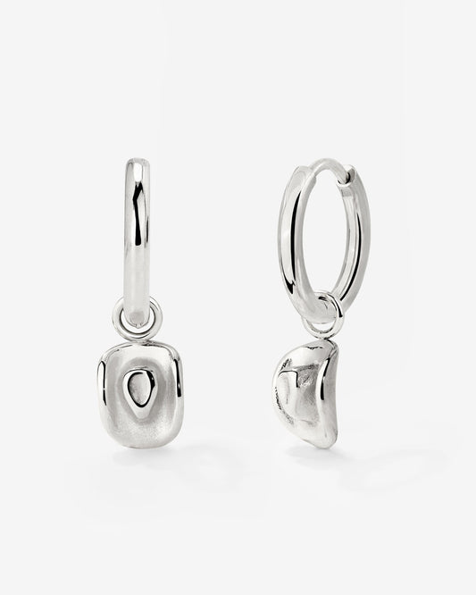 Yeehaw Hoop Set Small Silver
