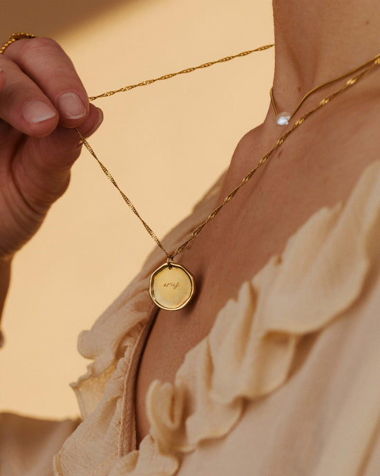 Zodiac Necklace – Aries Gold