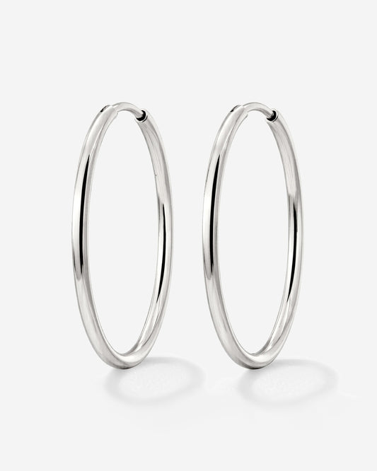 Extra Large Hoops Silver
