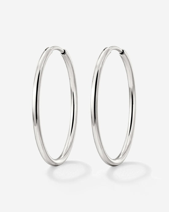 Extra Large Hoops Silver