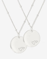 Mother & Daughter Necklace Silver