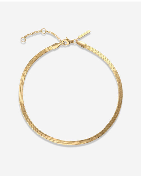 Slim Herringbone Anklet