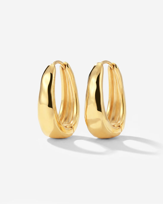 Hammered Seeker Hoops Small