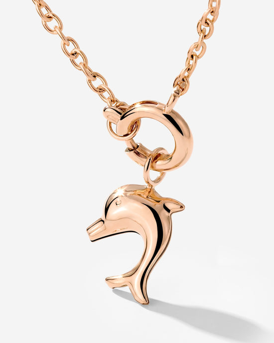 Dolphin Classic Chain Necklace Set Rose Gold