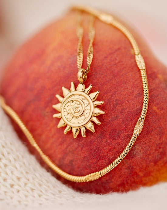 Sun Ray Necklace Rose Gold