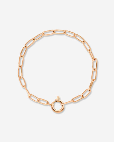 Oval Links Charm Bracelet Rose Gold