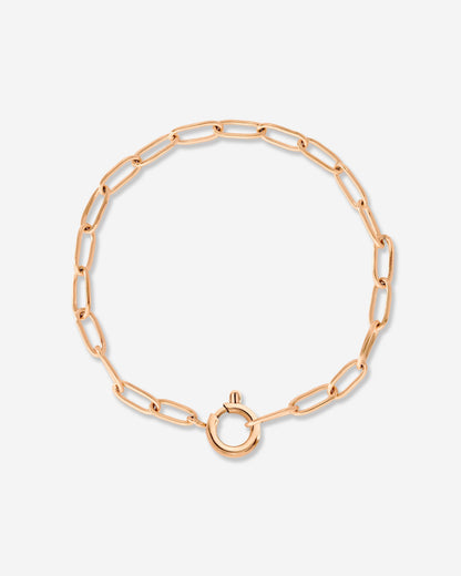 Oval Links Charm Bracelet Rose Gold