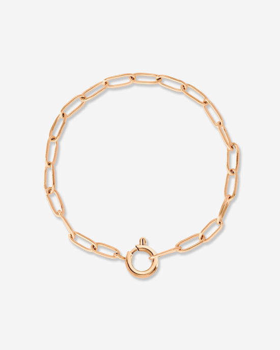 Oval Links Charm Bracelet Rose Gold