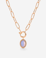 Opaline Oval Links Necklace Set Rose Gold
