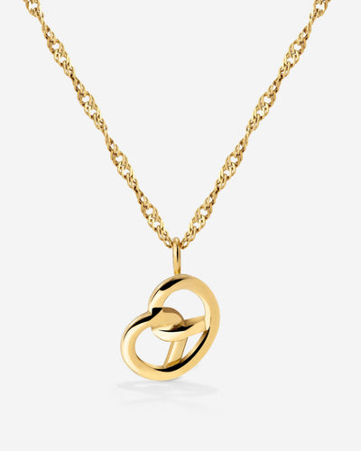 Bedazzle my Pretzel Necklace Gold