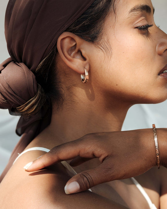 Desert Glow Hoops Rose Gold