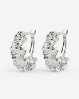 Cute Coral Hoops Silver