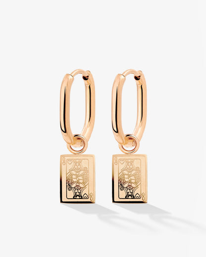 Like a Queen Oval Hoop Set Baby Rose Gold