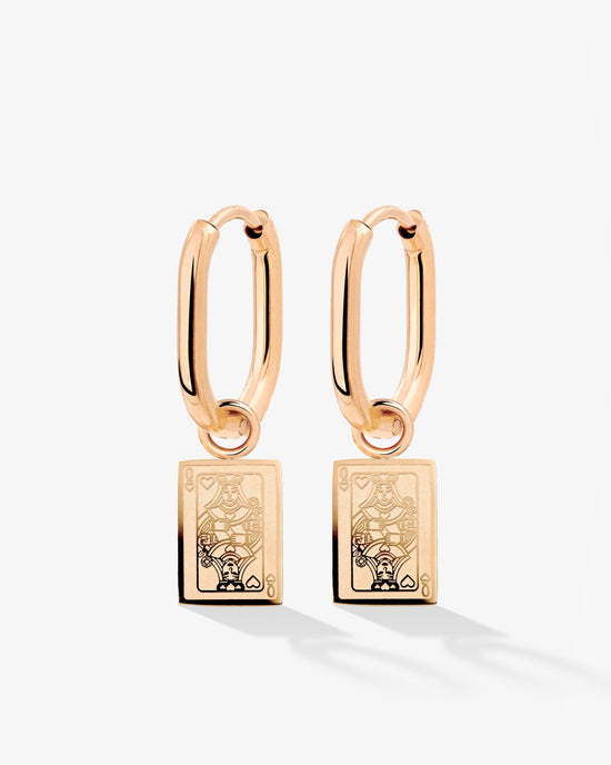 Like a Queen Oval Hoop Set Baby Rose Gold