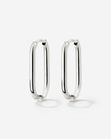 Oval Hoops Small Silver