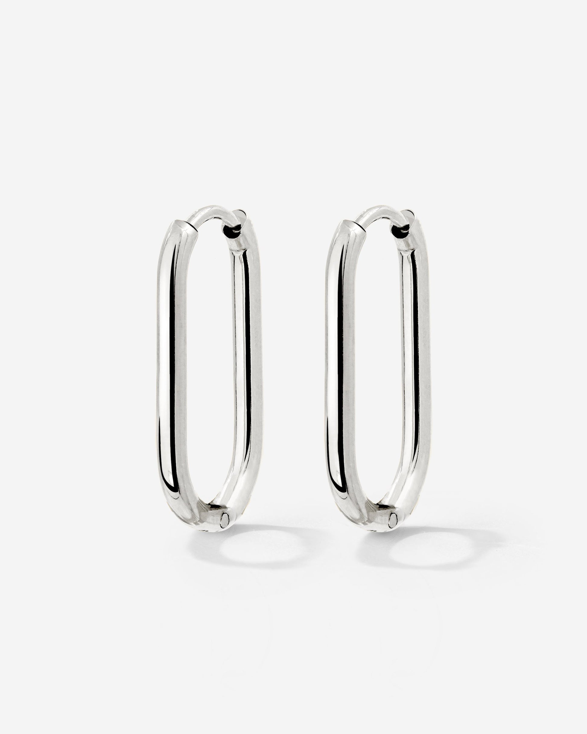Oval Hoops Small Silver