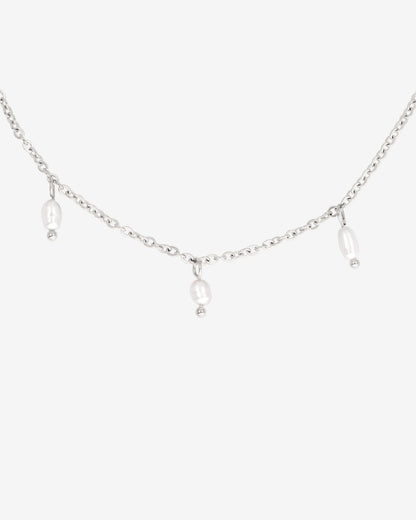 Perla Blanco Choker Silver