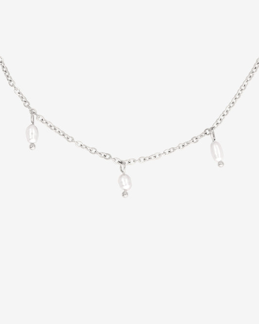 Perla Blanco Choker Silver