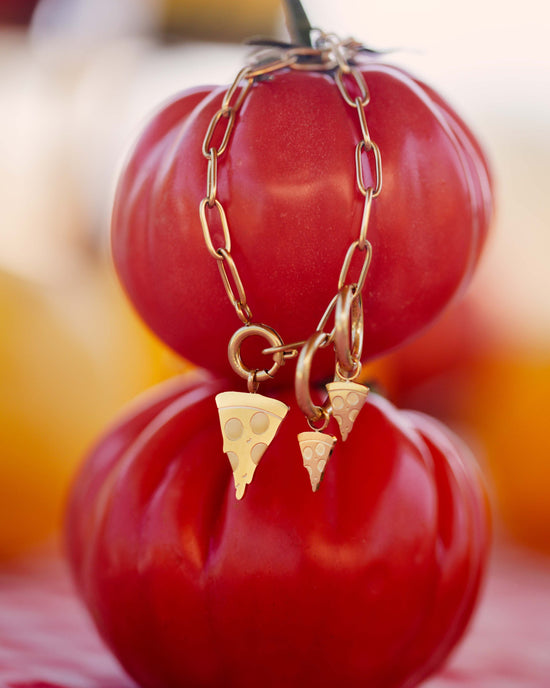 Bella Pizza Oval Links Necklace Set