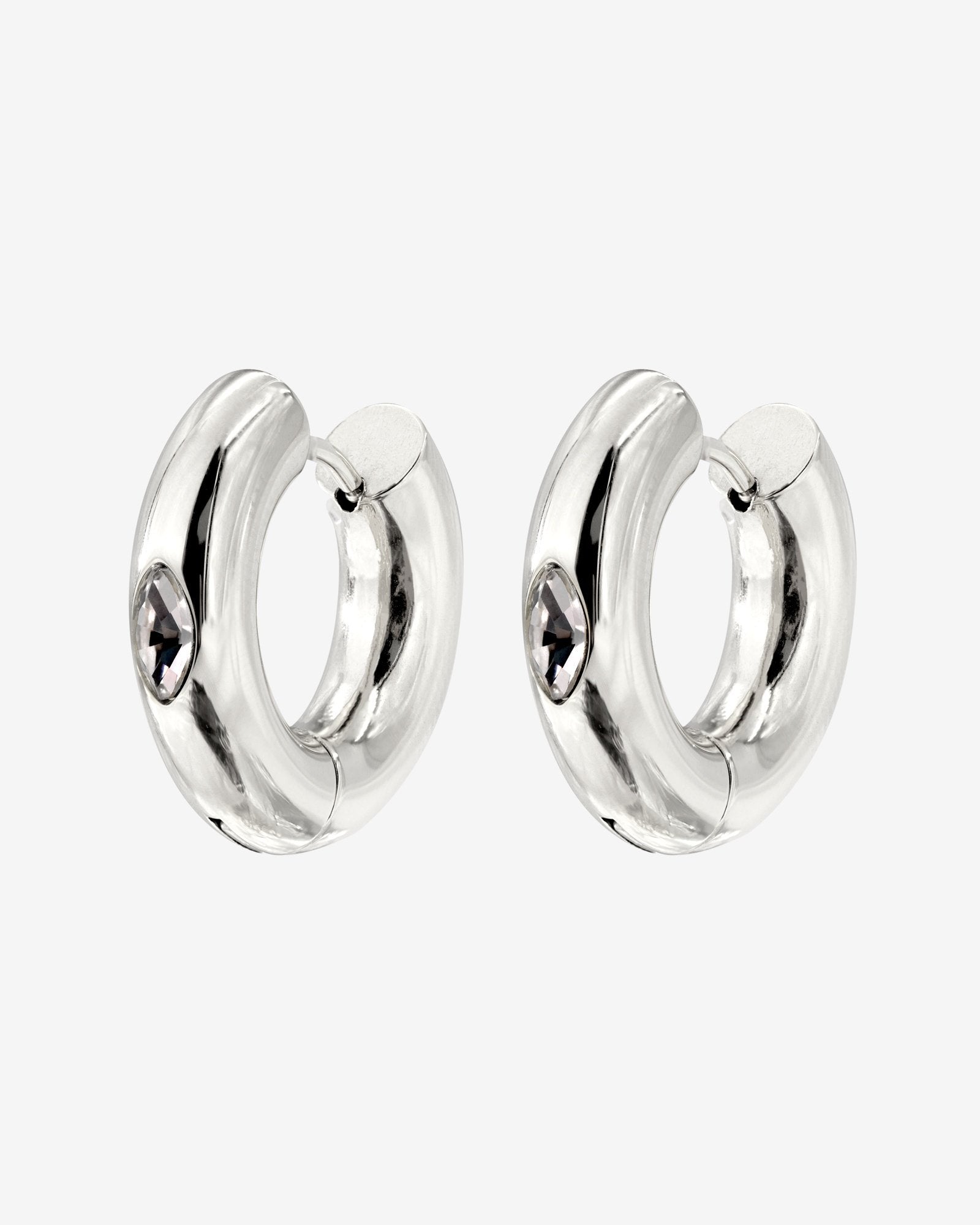 Phat Glowy Hoops Silver