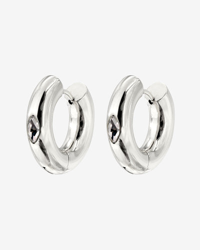 Phat Glowy Hoops Silver