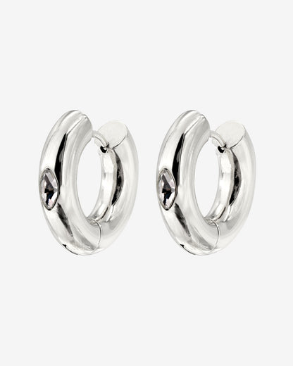 Phat Glowy Hoops Silver