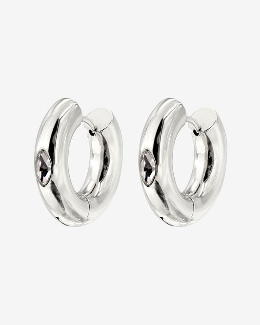 Phat Glowy Hoops Silver