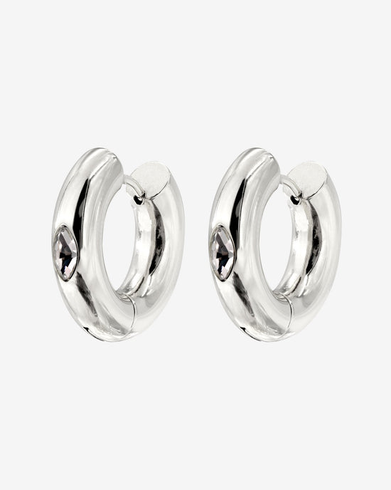 Phat Glowy Hoops Silver