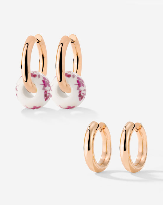 Chunky Pink Flower Tile Hoop Bundle