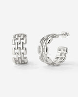 Reverie Hoop Studs Silver