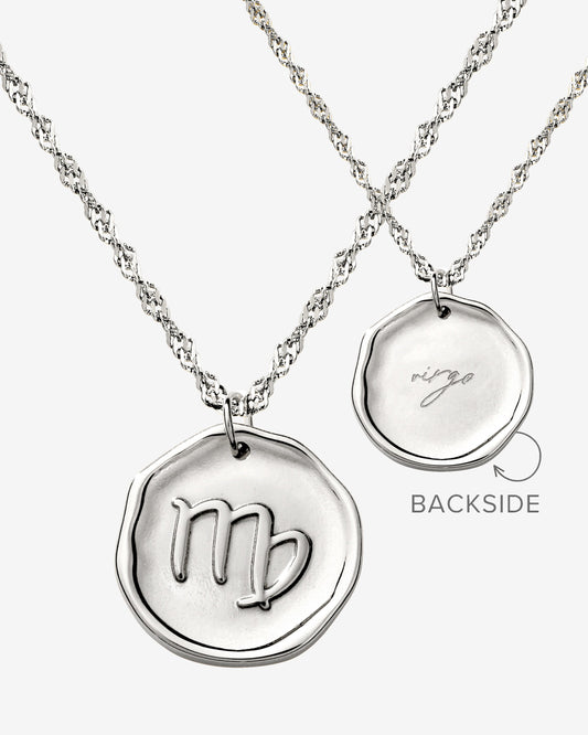 Zodiac Necklace – Virgo Silver