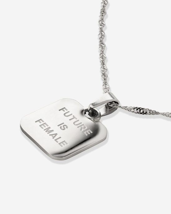 Future is female Necklace Silver