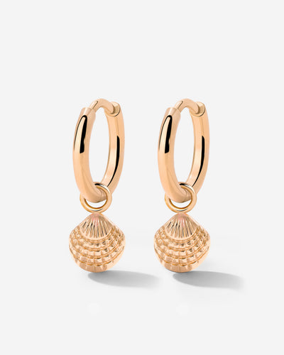 Cute Shell Hoop Set Rose Gold