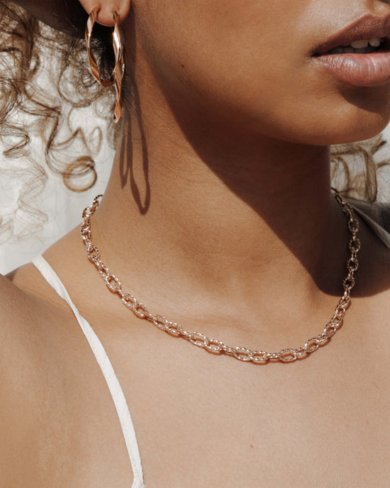 Fantasy Chain Necklace Rose Gold